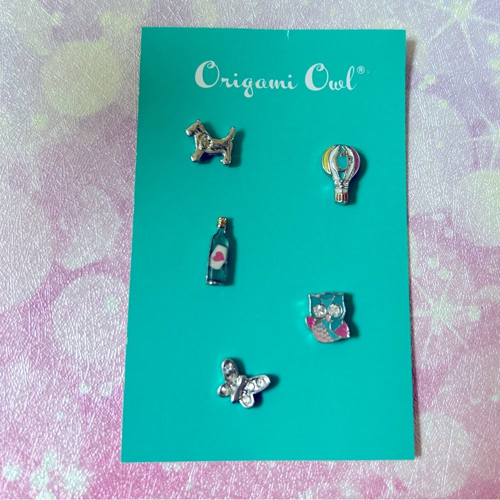 Origami Owl Charms Set of 5 Like New